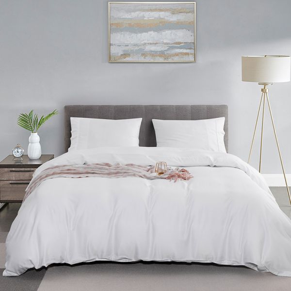 Set de ropa de cama de fibra de bambú de los años 60 para cama de 2,5 m 300 TC Se incluye la sábana y la cubierta de almohada