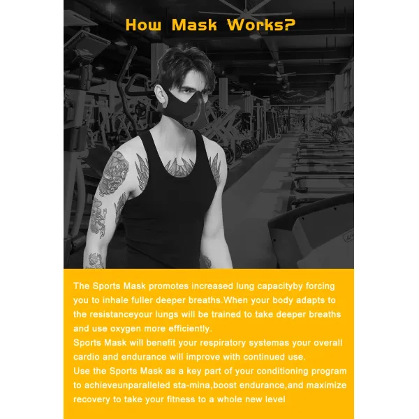 Высокопоставленный тренажерный зал Фитнес Спорт Бег Тренировка Тренировка Маска 25 уровней настроить логотип