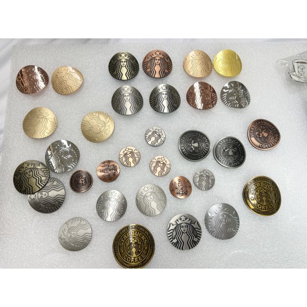 Starbucks Siren Logo Metal Medallion Collection – Multi-Tone & Regional Store Commemorative Pins Set