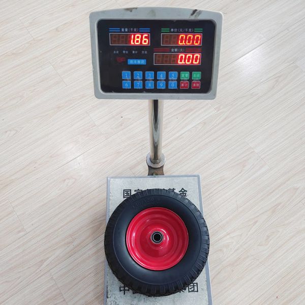 3.50-6 Tire Red Steel Rim Sack Barrow Rubber Pneumatic Trolley Wheels 10 Inch