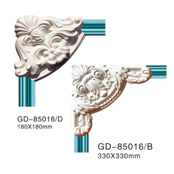 GD-85016 Safety Pu Foam Flat Flame Resistance Residential Corner Mouldings For Home Decor