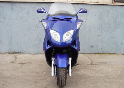 trotinette adulto azul do gás de dois faróis, trotinette de motor 150cc com couro real de 2 assentos