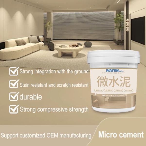 Customized Colors Renovation Repair Painting Anti Fouling Micro Cement Topcoat High Gloss