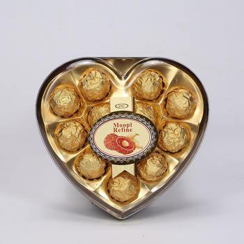 Halal Compound Dark Bulk Chocolate Valentines Candy 30 Pcs Box Crispy Chocolate Ball