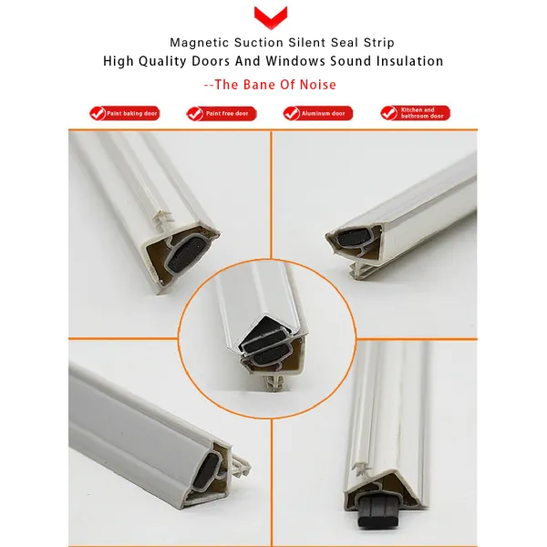 Wooden Door Silent Magnetic Suction Strip Door Magnetic Door Frame PVC Soft and Hard Composite Mute Bar