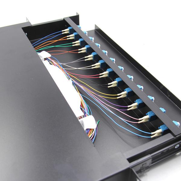 12Port 24 Core LC Duplex Patch Panel Cabinet 1U Fiber Optic Patch Panel
