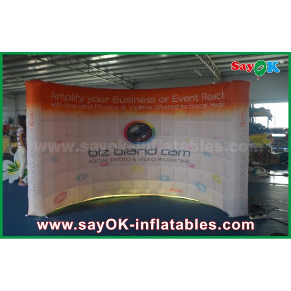Event Booth Displays 3 X 1.5 X 2.3 M Led Wall Inflatable Photobooth With Printing