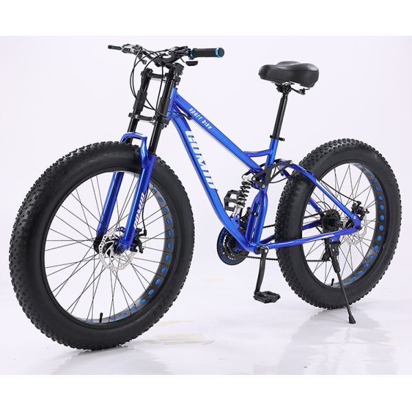 Fat tire vélo Fatbike personnalisable Croisière Neige Pleine suspension Vélo de montagne Vélo de plage Vélos à queue douce 21 vitesses