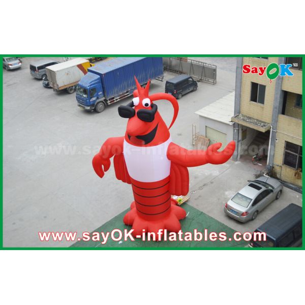 Blow Up Cartoon Characters Advertising Red Inflatable Animal Giant Lobster Inflatable Model 2 Years Warranty
