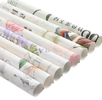 Chinese style national flower Fenghua fresh flower packaging paper