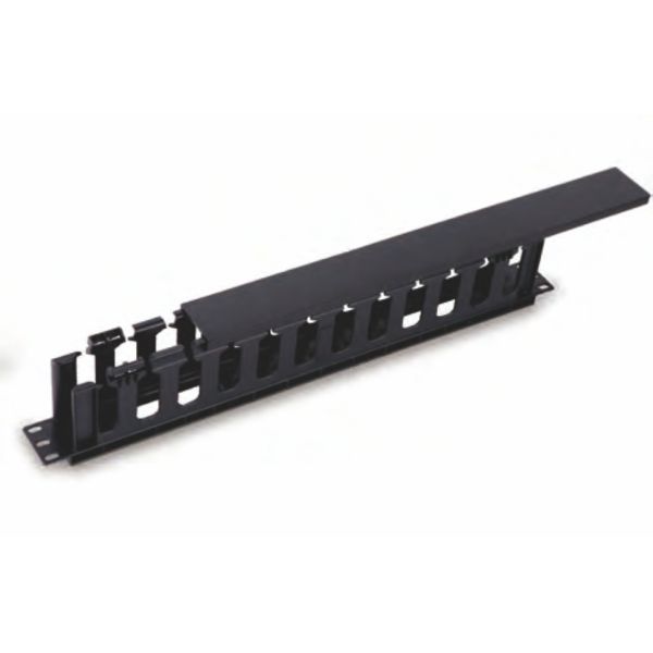1U/2U Capacity Cable Manager with SPCC Cold Rolled Steel and Black Color for Rack Cable Management in Data Centers