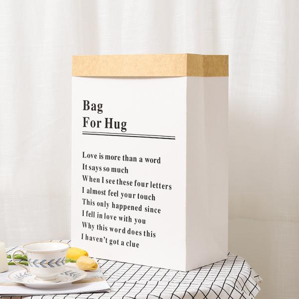 Bolsas de papel Kraft personalizadas, recicláveis e impressas Bolsas de presente de flores retangulares para buquês