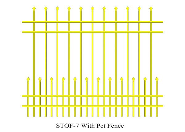 4 rails narrow spacing stright top crimped top crimped 1800mm x 2400mm anti wild beast dog and wolf security steel fence