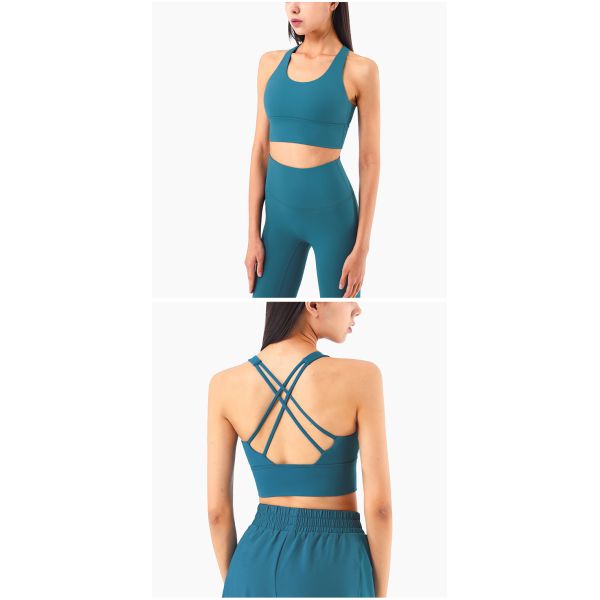 80% Nylon 20% Spandex Yoga Sports Bras Exercise Bra Tops SGS