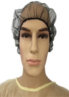 Black Nylon Mesh Disposable Head Cap Invisible Net Breathable Soft 10 - 18 GSM
