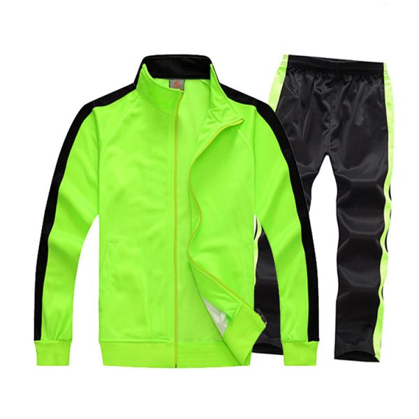 Waterproof 100% Polyester Sportswear Tracksuits Slim Fit Custom Plain