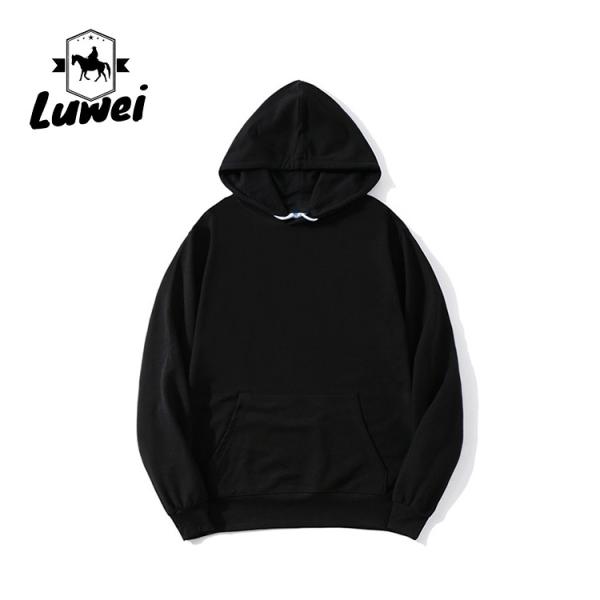 Sudaderas com Capuzas 280g 65%T-shirts de algodão de malha preta Blushes de poliéster de maior tamanho Homens Gym Homem Hoodies