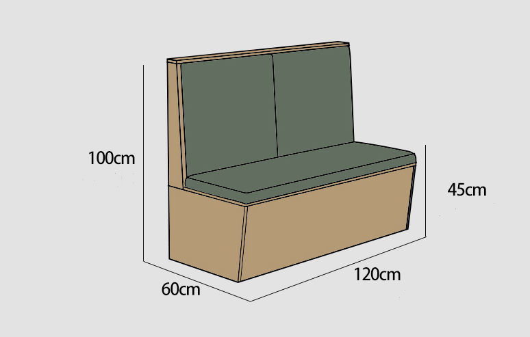 Factory Direct High End Restaurant Furniture Green Leather Booth Seating