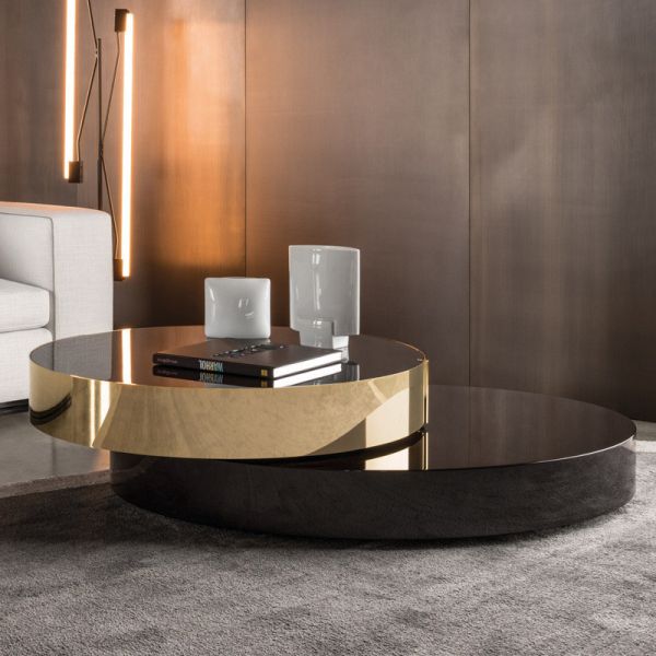 Toughened Glass Living Room Hotel Coffee Table Modern Stainless Steel