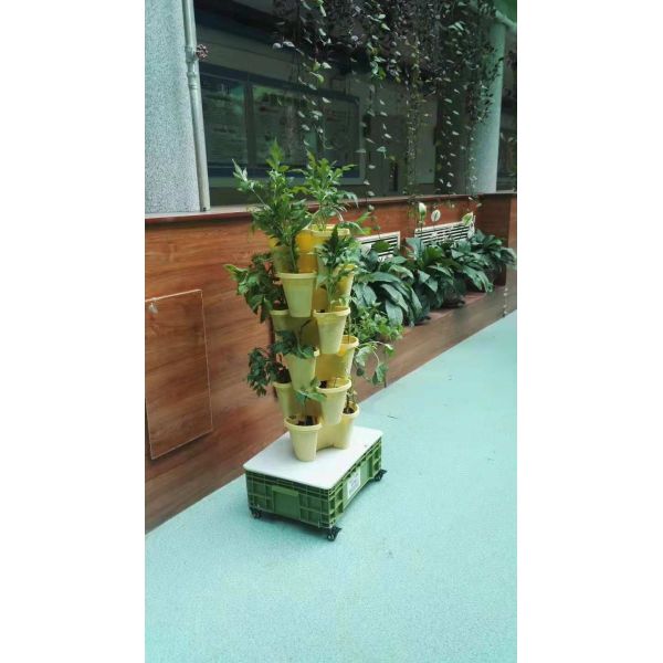 Plastic Modern Outdoor Tower Plant Pots Plastic Flower Pots Stackable