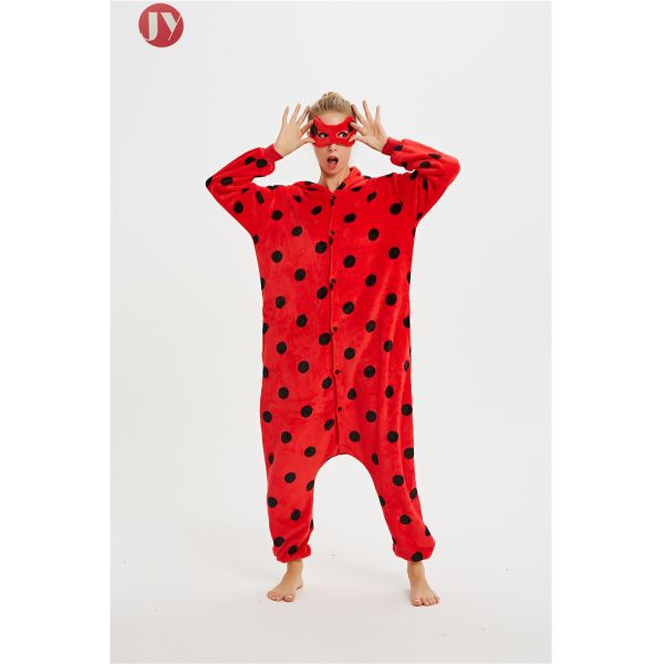 Lady Beetle kigurumi Onesie , Adult Romper Pajamas Plus Size Quick Dry adult