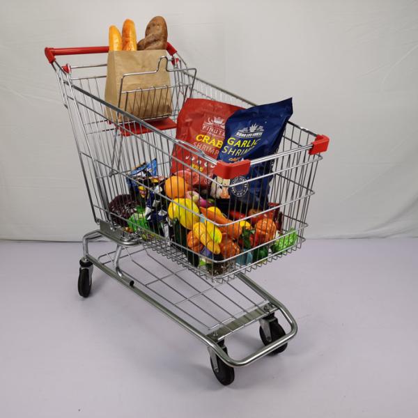 Carrinho de compras super do aço carbono do trole da compra do armazém do americano 210L grande