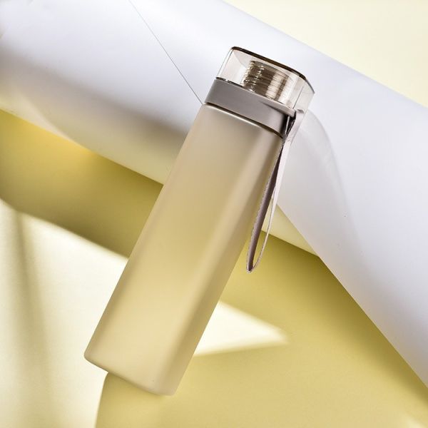 Unisex Large Capacity PC Sports Bottle Fashion Simple Square Water Bottle Plastic Cup