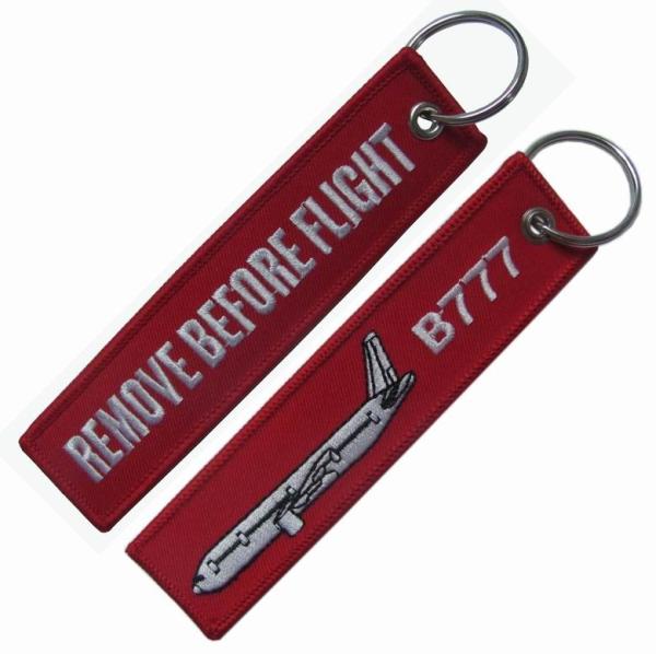 Bag Luggage  Remove Before Flight Keychain 125*25MM Dry Cleanable