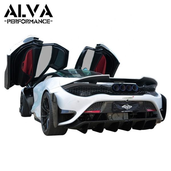 2017-2019 McLaren 720S ALVA 765LT Type Dry Carbon Fiber Body Kits Front Rear Bumpers Front Fenders Side Skirts Rear Wing