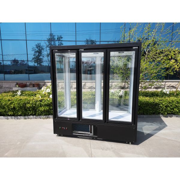 Four doors full transparent glass refrigerated fresh flower display cabinet