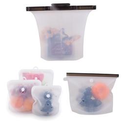 1.5L Sandwich Preservation Silicone Food Pouches Reusable Food Storage Bags