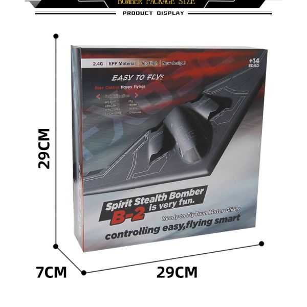 Fx632 Rc Самолёт B2 Бомбардировщик 2.4 ГГц Беспроводное управление Мини-планер 2ch Самолёт Дрон Дети Игрушки Подарки для обучения детей