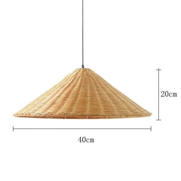 farmhouse light bar dining lights Minimalist Brown Beige Retro wicker pendant light(WH-WP-96)