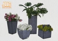Os plantadores redondos do potenciômetro dos multi potenciômetros de Clay Plant Pots Fiberclay Flower da cor jardinam o cinza preto branco dos potenciômetros