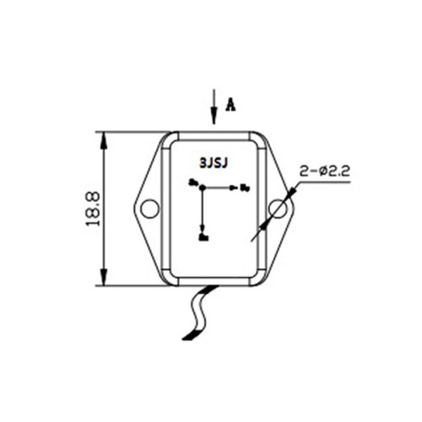 K-3JSJ-001 Легкий 3-осевой датчик ускорения/триаксиальный высокоскоростной акселерометр 0~3 В