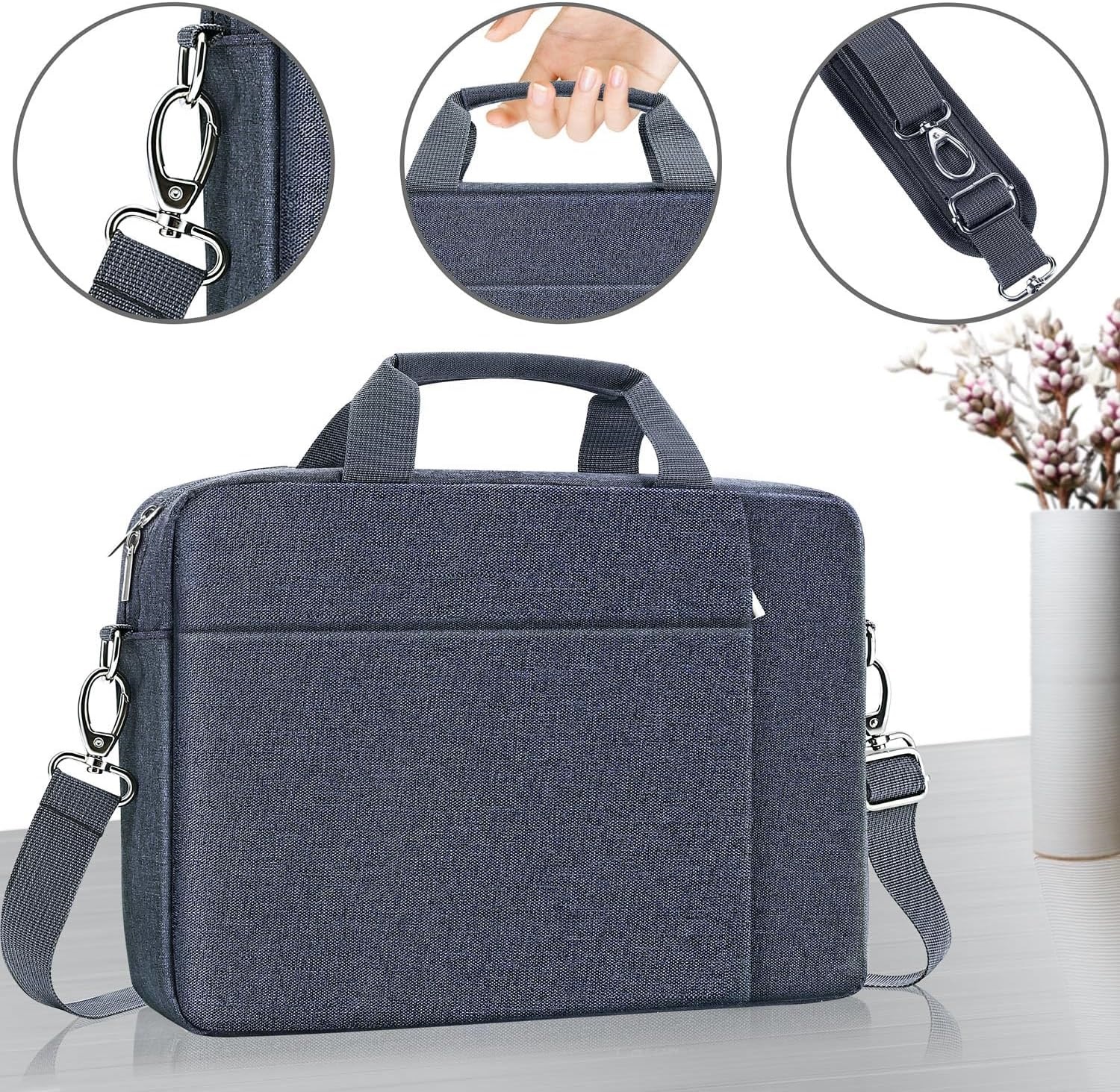 Shoulder Strap Carrying Briefcase Laptop Bag Messenger Large Case Shockproof EVA Business Laptop Sleeve Case for Travel Wholesale OEM/ODM/Private Label