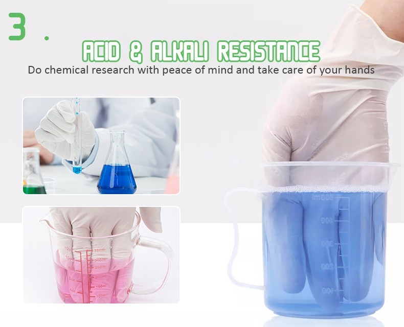 CE Certificated Non Sterile Examination Gloves 5 Mil Natural Latex Gloves Waterproof