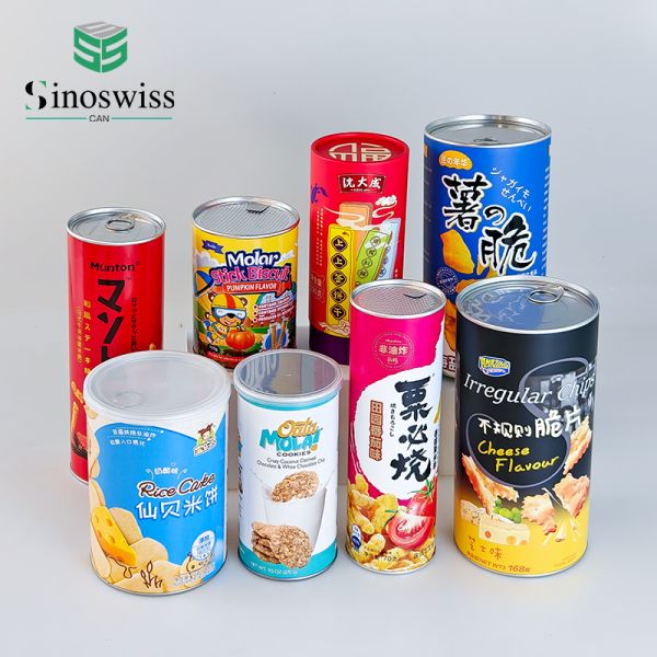 Custom Printed Food Paper Canister Packaging Eco Friendly Paper Can Packaging