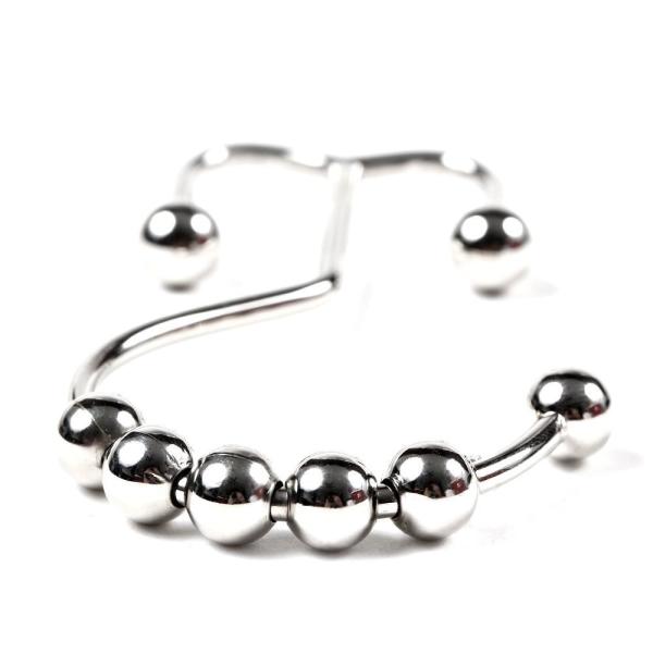 801HD001 Skynavo Stainless Steel Metal Double Glide Shower Curtain Rings Rust-proof Hooks Brushed Nickel 12 Count