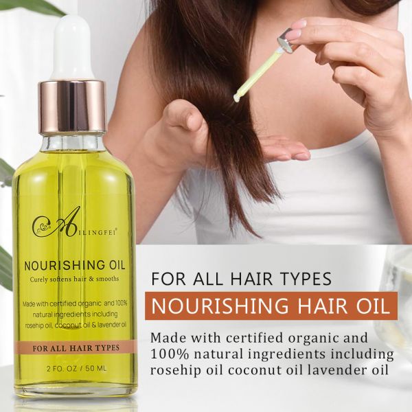 Private Label Moisturizing Nourishing Hair Oil Natural Rosmary Oil Castor Seed Oil Ginger Root Oil Lavender Oil Massage