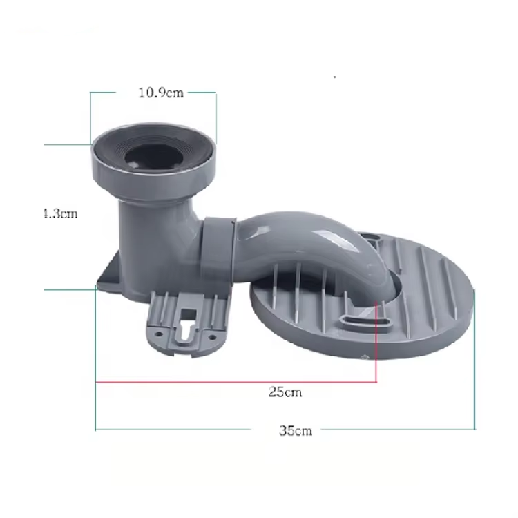 Bathroom Toilet Connection Drain Pipe Plastic Pipe Shifter Polyvinyl Chloride Offset Plate Connection Pipe