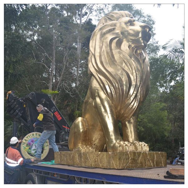Customized Garden Decorative Outdoor Metal Animal Sculpture Life Size Bronze Lion Statue