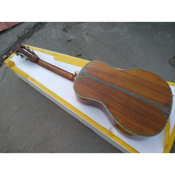 Customized acoustic guitar, 43 inch Jumbo guitar, Quilt Vine Viper red, Guitarra acustica