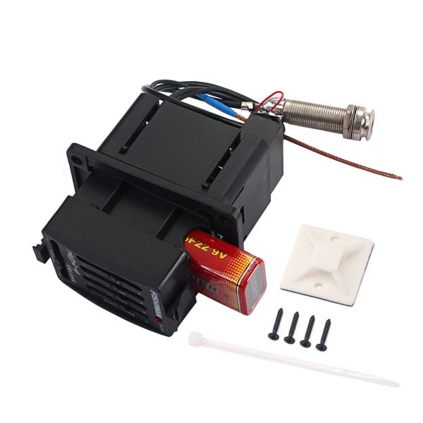 Preamp 4 Bands Equalizador de Guitarra Acústica Piezo Pickup Com Peças de Guitarra Tuner