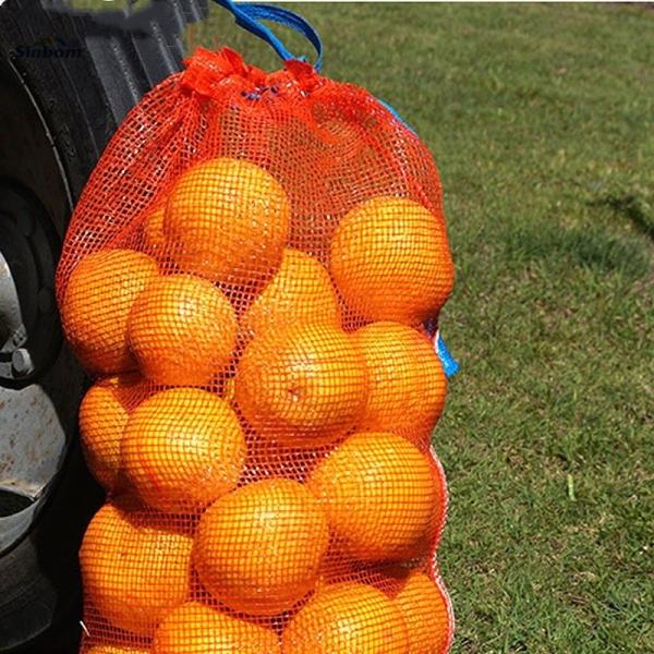 25kg 50kg Vegetable Onion Potato Fruit Packaging Bag PE Date Leno Net Mesh Bag with Label