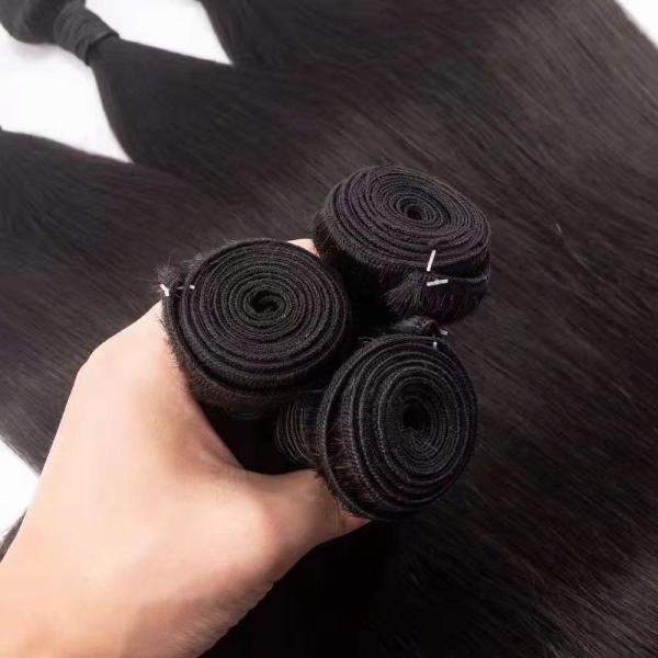 Straight Cheap Natural  Remy Indian Human Hair Vendor Weave Bundles and wefts