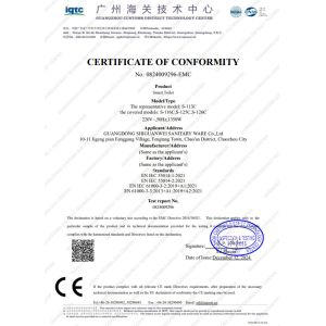 Chaoan Allwell Ceramics Industrial Co., Ltd. Certificaciones