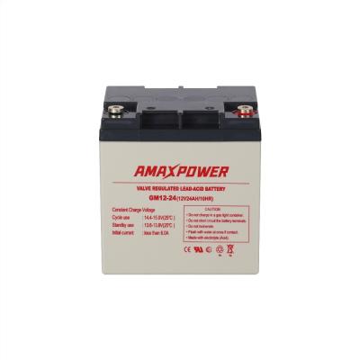AGM Sealed Lead Acid VRLA Lead Acid Battery Back Up Solar Power 12V 24Ah 7.6kg
