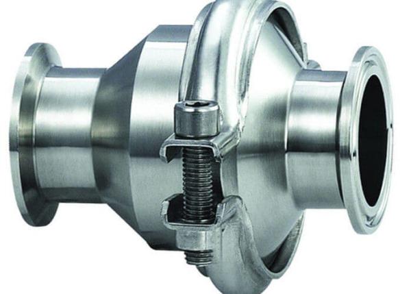 Stainless Steel Sanitary Check Valves One Way Flow Direction For Water Pipelines