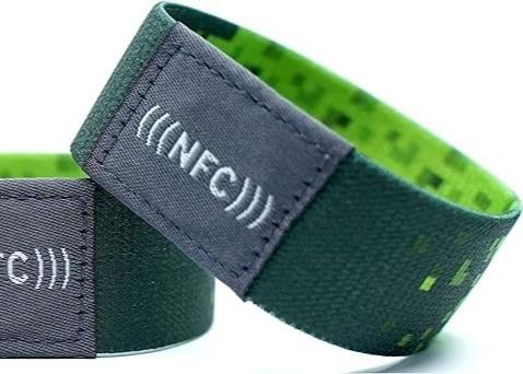 Programmable Elastic RFID Wristband NFC Fabric Bracelet RFID Woven Wristband
